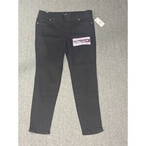 Gloria Vanderbilt Avery Slim Leg Pull-On Pant Jeans Black Rinse NWT - 10 Short